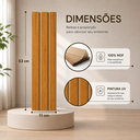 Ver imagem 5 de Cabeceira Ripada Kit 35 Placas Decorativo MDF 2,53x1,06m Quarto Casal Queen Autocolante - Lh Móveis
