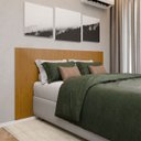 Ver mais imagens de Cabeceira Ripada Kit 35 Placas Decorativo MDF 2,53x1,06m Quarto Casal Queen Autocolante - Lh Móveis