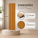 Ver imagem 5 de Cabeceira Ripada Kit 35 Placas Decorativo MDF 2,53x1,06m Quarto Casal Queen Autocolante - Lh Móveis