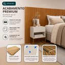 Ver imagem 6 de Cabeceira Ripada Kit 35 Placas Decorativo MDF 2,53x1,06m Quarto Casal Queen Autocolante - Lh Móveis