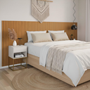 Ver imagem 3 de Kit Painel Ripado 35 Placas Mdf 53x11cm Cabeceira Casal Queen King