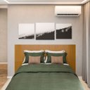 Ver imagem 3 de Cabeceira Ripada Kit 35 Placas Decorativo MDF 2,53x1,06m Quarto Casal Queen Autocolante - Lh Móveis