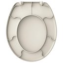 Ver imagem 3 de Assento Sanitário Polipropileno Oval Premium Universal Biscuit/ Pergamon
