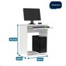 Escrivaninha Mesa Computador Quarto - Branco - Mod.3014 - 7