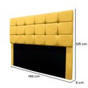 Ver imagem 5 de Cabeceira Estofada Cama Box Casal 140 Cm Bianca Suede:amarelo
