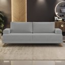 Ver imagem 2 de Sofá 200cm 3 Lugares Pés Curvos Santi Suede D05 Cinza - Mpozenato