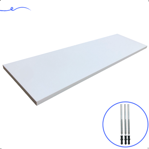 1 Prateleira Branca 70X20 Com Suporte Flutuante Mdf  Organizadora Decoração Cozinha Quarto Banheiro