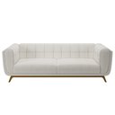 Ver imagem 2 de Sofá Decorativo Sala de Estar 240cm Rocket 3 Lugares Base Madeira Boucle Branco G45 - Gran Belo