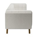 Ver imagem 7 de Sofá Decorativo Sala de Estar 240cm Rocket 3 Lugares Base Madeira Boucle Branco G45 - Gran Belo