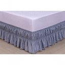 Ver imagem 1 de Saia para Cama Box Colchobox Elasticada Ajustavel Solteiro Casal Cinza
