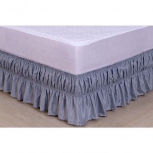 Saia para Cama Box Colchobox Elasticada Ajustavel Solteiro Casal Cinza