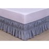 Saia para Cama Box Colchobox Elasticada Ajustavel Solteiro Casal Cinza - 1