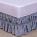 Ver imagem 4 de Saia para Cama Box Colchobox Elasticada Ajustavel Solteiro Casal Cinza