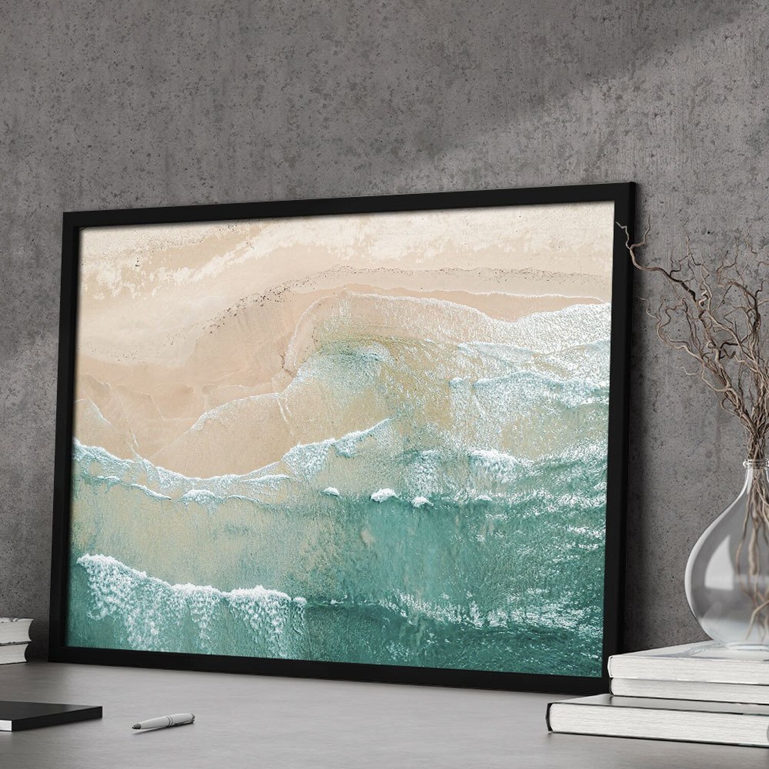 Quadro Decorativo 1 Tela Vista do Mar Diversos Tamanhos - 1