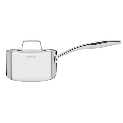 Panela Tramontina Grano em Aço Inox Corpo Triplo com Tampa e Cabo 18 Cm 2,2 L - 62141/180