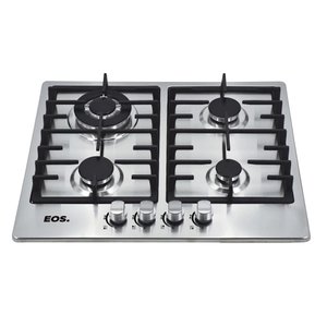 Cooktop à Gás 4 Bocas Eos Ecg04 Inox Bivolt
