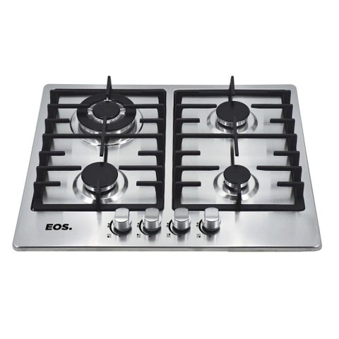 Cooktop à Gás 4 Bocas Eos Ecg04 Inox Bivolt