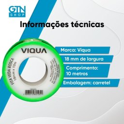 Fita Veda Rosca Carretel Viqua 18x10m - 2