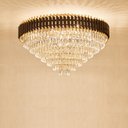 Ver imagem 4 de Lustre de led para teto, instalação moderna, redonda, dourada e prateada, luzes de teto - Gold frame