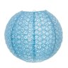 Luminária Japonesa Papel 40 cm Vazada Azul - 1