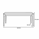 Ver imagem 4 de Mesa de Jantar Retangular com Tampo de Vidro Addar Off White e Natural