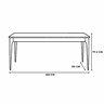 Mesa de Jantar Retangular com Tampo de Vidro Addar Off White e Natural - 4