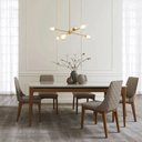 Ver imagem 2 de Mesa de Jantar Retangular com Tampo de Vidro Addar Off White e Natural