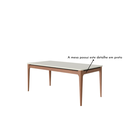 Ver imagem 3 de Mesa de Jantar Retangular com Tampo de Vidro Addar Off White e Natural