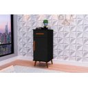 Ver imagem 3 de Multi Buffet aparador Balcão Bucareste retrô 1 gaveta alto cor Preto fosco PASSE BEM