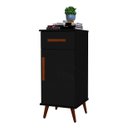 Ver imagem 1 de Multi Buffet aparador Balcão Bucareste retrô 1 gaveta alto cor Preto fosco PASSE BEM