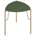 Ver imagem 1 de Mesa Lateral para Sala de Estar Baixa Pés Industrial Dourado Alef I03 Musgo - Lyam Decor