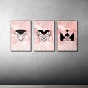 Ver imagem 3 de Kit Placas Quadros Decorativos 3 Pçs Mdf 20x30 Rosa Formas 