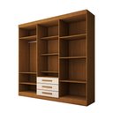 Ver imagem 5 de Guarda-roupa Casal Real 6 Portas 3 Gavetas com Espelho 100% Mdf Cinamomo/off White - Panorama Móveis