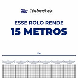 Tela Soldada Tag Malha 5,0x5,0cm Fio 2,00mm Rl 15x1,0m - 7
