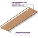 Ver mais imagens de Cama Alta com Escrivaninha Multifuncional em Aço Carbono Tubular Teko Casatema MadeiraOriginals Branco/Fosco/Álamo