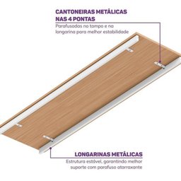 Cama Alta com Escrivaninha Multifuncional em Ferro Aço Carbono Tubular Teko Casatema - 8