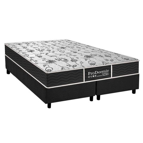 Cama Box King: Colchão Molas Probel Prolastic Sleep + Base CRC Suede Cinza(193x203)