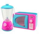 Ver imagem 1 de Kit Mini Brinquedo Cozinha Microondas E Liquidificador
