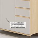 Ver imagem 7 de Bancada de Cozinha com Balcão 100% Mdf 164cm Aura Luciane Móveis