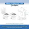 Tampa Vaso Sanitário Poliester Acrilico City Branco para Bacia Celite - 2