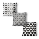 Ver imagem 1 de Kit 3 Capas de Almofada 43x43cm - Geométrica - Tecido Veludo 100% Poliéster