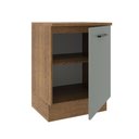 Ver imagem 5 de Balcão Armário de Cozinha 60 cm 1 Porta Rustic/Cinza Agata Madesa