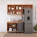 Ver imagem 4 de Cozinha Modulada 3 Peças com 1 Balcão e 2 Armários Aéreo Elena Cinamomo/Titanium
