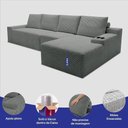 Ver imagem 3 de Sofá Modular Evo de 4 Lugares com Chaise Esq Evo. Three 3,40m Boost Tech em Velourê Cama Inbox