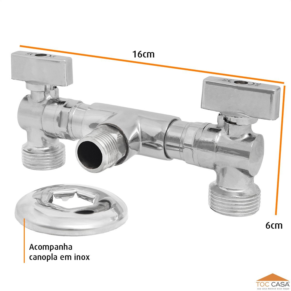 Torneira Dupla Multifuncional Para Máquina Lava/seca Tanque - 4