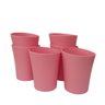 Kit 06 Copos Plastico Duro Resistente Bebidas 300ml Rosa - 1