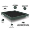 Cama Casal King Base Box Pés de Ferro Estilo Industrial 210cm Otto P05 Veludo Verde Musgo - Lyam - 3