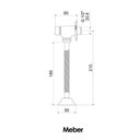 Ver imagem 2 de Válvula Mictório Mebermatic 10021 C Cano 20 cm Cromado - Meber