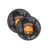 Sousplat Preto Burger Retro Jogo Americano Redondo 6un - 5