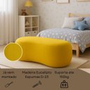 Ver imagem 4 de Puff Feijão Orgânico Moderno 100cm Escultural Suede Curvo